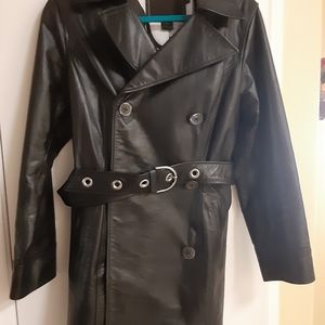 Coach black leather jacket